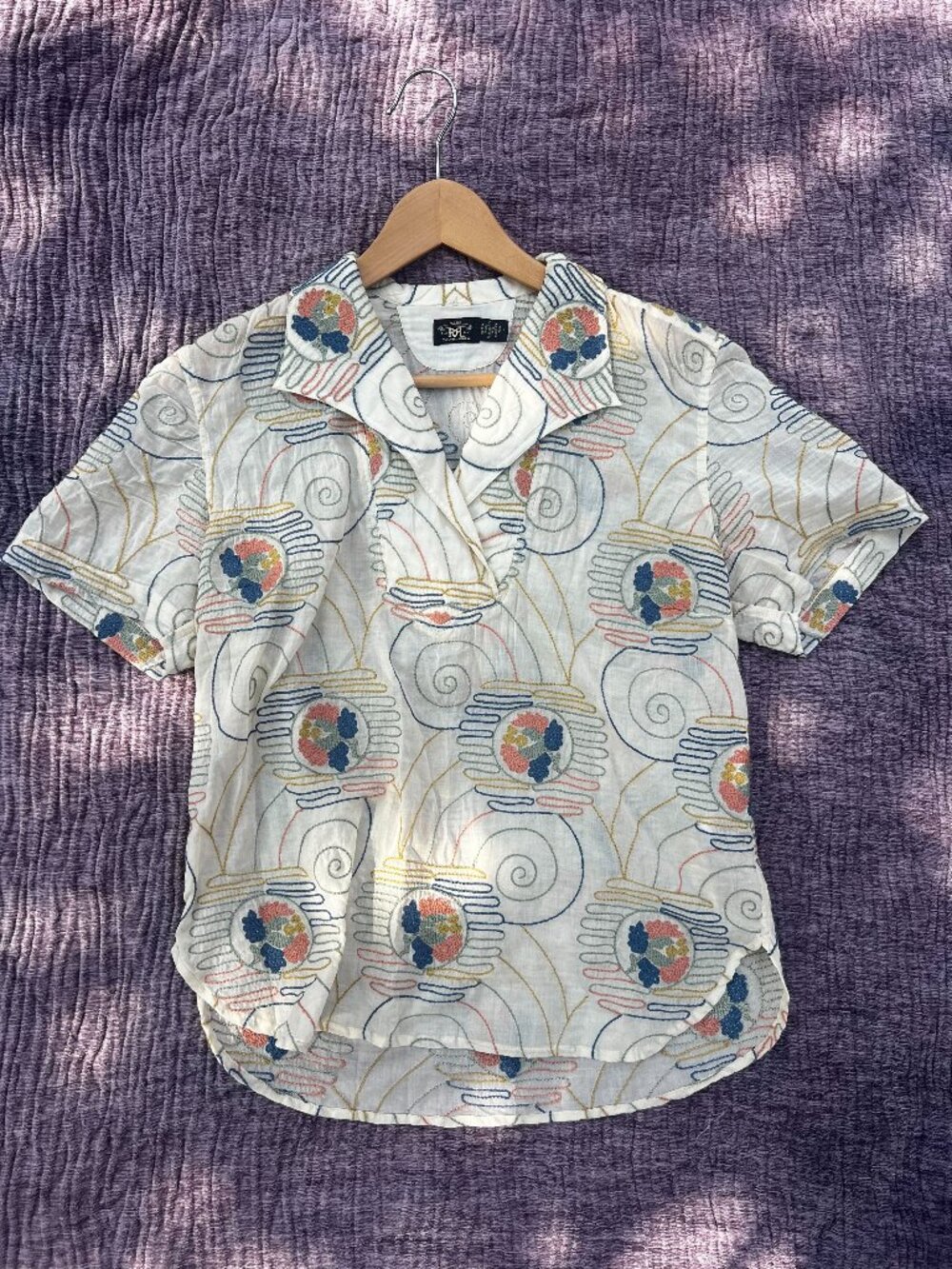 RRL Double RL Women's Blouse - Chainstitch Design